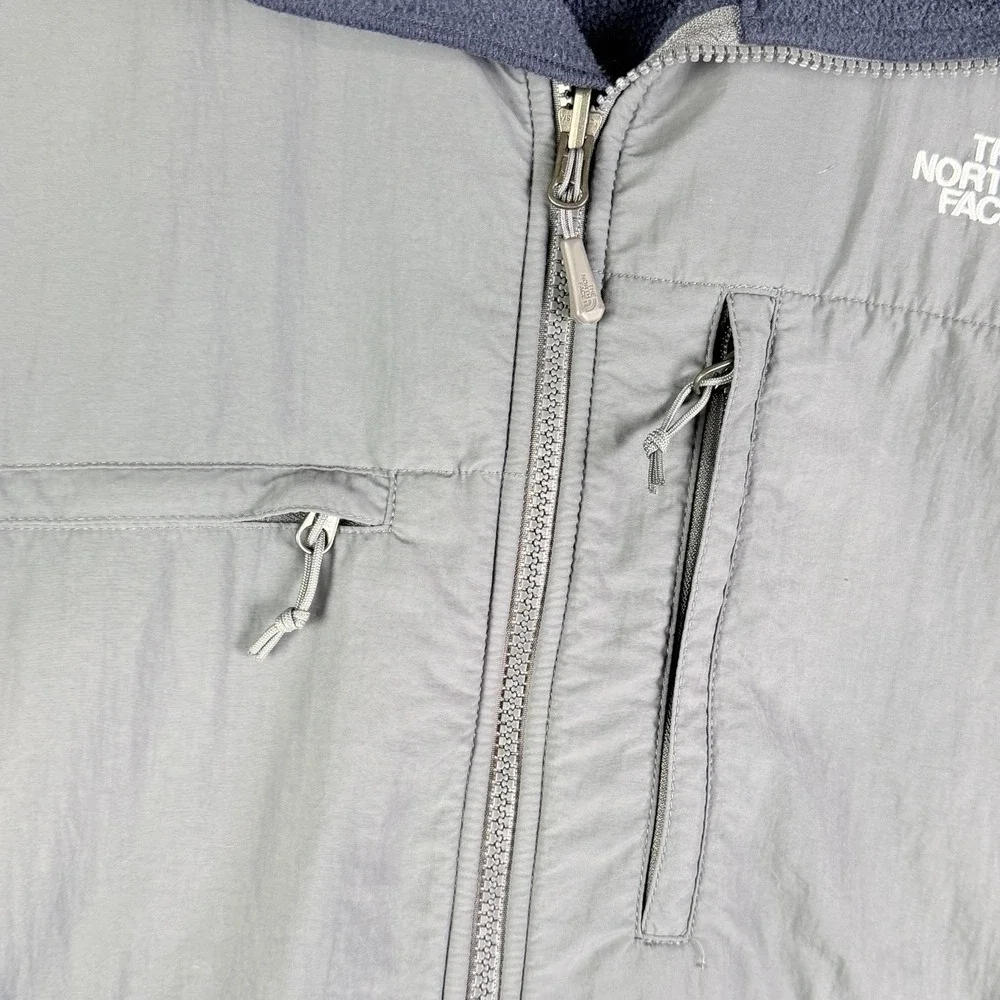 The NORTH FACE Denali Zip Fleece Polartec Vented Jacket Sweater Blue Gray Men XL